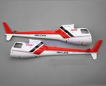 XK-K123 AS350 wltoys V931 helicopter parts outer body cover set (red)